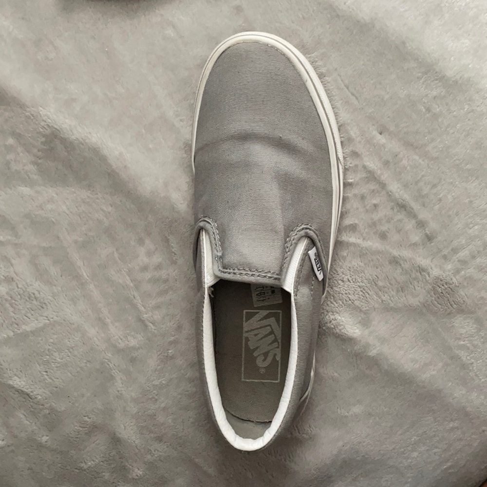 Grey slip on vans